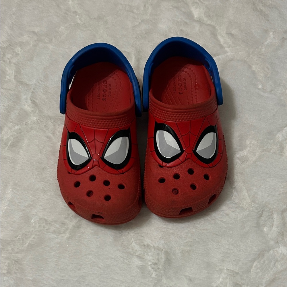 Kids Red Spider-Themed Crocs